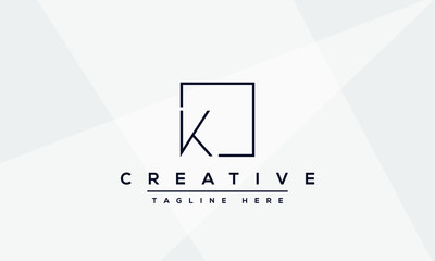 Aufkleber - Abstract Monogram letter K Logo design concept. Minimalist k kk creative initial based Vector icon template. Graphic Alphabet Symbol for Corporate Business Company Identity.
