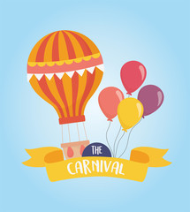 Poster - fun fair carnival hot air balloon balloons decoration recreation entertainment