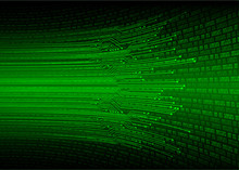 Green Cyber Circuit Future Technology Concept Background