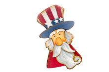 Uncle Sam Look Alike Figure Isolated On White Background