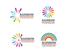 Rainbow Logo Icon Vector Template