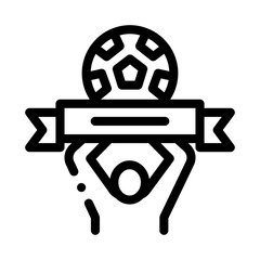 Poster - Soccer Above All Icon Vector. Outline Soccer Above All Sign. Isolated Contour Symbol Illustration