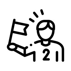 Poster - Check Mark Fan Icon Vector. Outline Check Mark Fan Sign. Isolated Contour Symbol Illustration