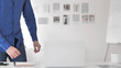 © stockbakers - Casual Adult Man Coming to Office in Morning