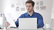 © stockbakers - Casual Adult Man Working on Contract, Paperwork