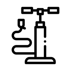 Poster - Pump for Bike Icon Vector. Outline Pump for Bike Sign. Isolated Contour Symbol Illustration