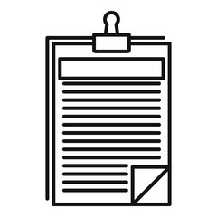Poster - clipboard icon. outline clipboard vector icon for web design isolated on white background