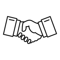 Poster - handshake icon. outline handshake vector icon for web design isolated on white background