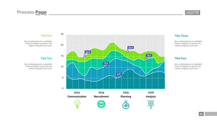 Poster - Detailed colorful graph slide template. Business data. Graph, diagram, design. Creative concept for infographic, report. Can be used for topics like analysis, planning, organization, statistics