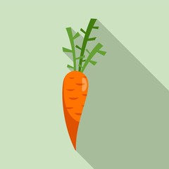 Wall Mural - Carrot food icon. Flat illustration of carrot food vector icon for web design