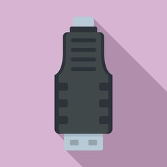Poster - micro usb adapter icon. flat illustration of micro usb adapter vector icon for web design
