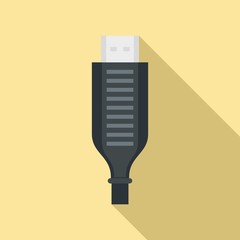 Canvas Print - Adapter cable icon. Flat illustration of adapter cable vector icon for web design