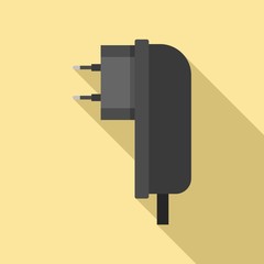 Canvas Print - Electric plug adapter icon. Flat illustration of electric plug adapter vector icon for web design