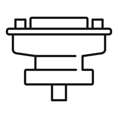 Poster - adapter icon. outline adapter vector icon for web design isolated on white background