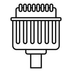 Poster - Pins adapter icon. Outline pins adapter vector icon for web design isolated on white background