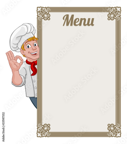 A chef cook or baker man ca...
