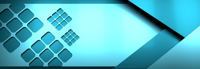 Wall Mural - Trendy banner template or website headers with abstract geometric background. 3D rendering
