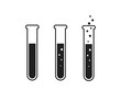 test tube icon set. chemistry, laboratory and medical design element