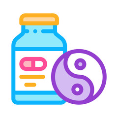 Poster - Sedative Pills Icon Vector. Outline Sedative Pills Sign. Isolated Contour Symbol Illustration