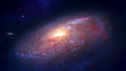 in the deep blue universe, to advance and watch the bright windmill galaxy. some of the material is 