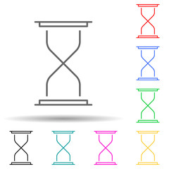 Poster - Hourglass multi color set icon. Simple thin line, outline vector of web icons for ui and ux, website or mobile application