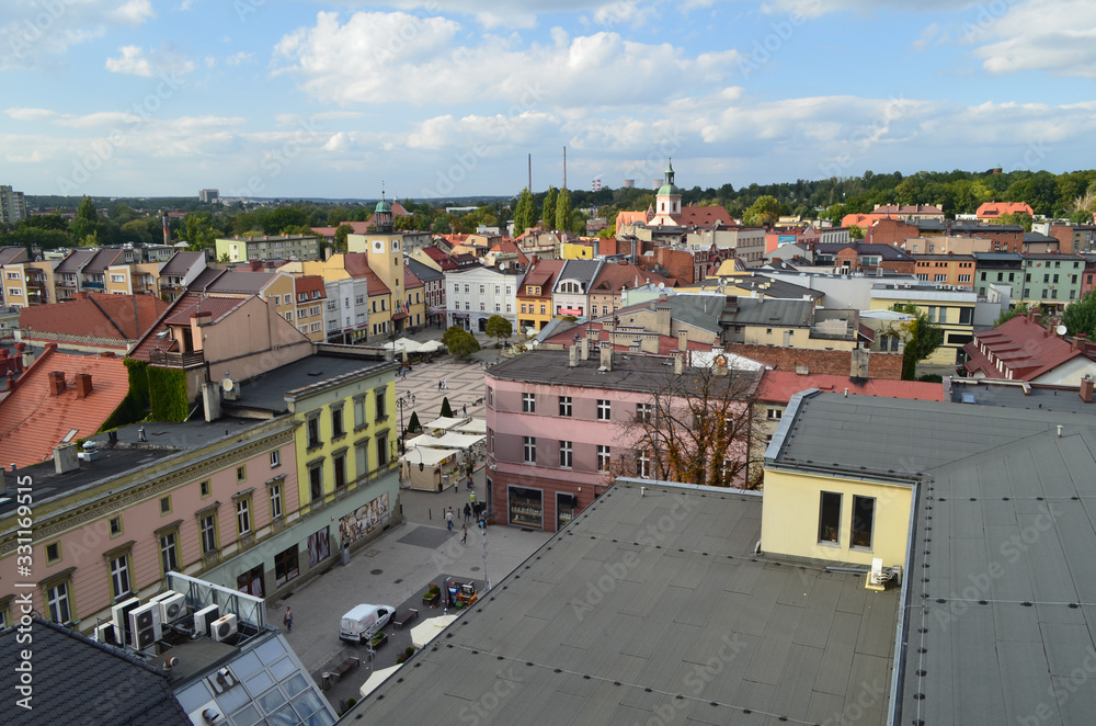 Obraz na płótnie Rybnik późnym latem/Rybnik city in late summer, Silesia, Poland w salonie