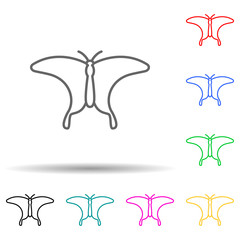 Poster - Butterfly multi color set icon. Simple thin line, outline vector of butterfly icons for ui and ux, website or mobile application