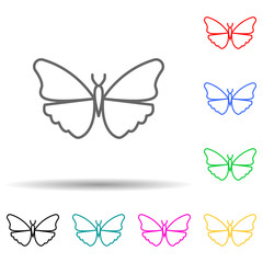Poster - Butterfly multi color set icon. Simple thin line, outline vector of butterfly icons for ui and ux, website or mobile application