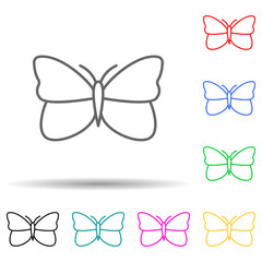 Poster - Butterfly multi color set icon. Simple thin line, outline vector of butterfly icons for ui and ux, website or mobile application
