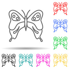 Poster - Butterfly multi color set icon. Simple thin line, outline vector of butterfly icons for ui and ux, website or mobile application