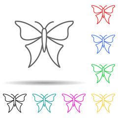 Poster - Butterfly multi color set icon. Simple thin line, outline vector of butterfly icons for ui and ux, website or mobile application