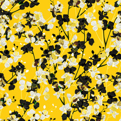 Beautiful seamless floral pattern background.