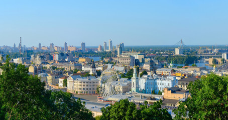 Canvas Print - Kiev panorama Podil Ukraine