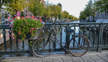 Wall Mural - Cityscape with canal of Amsterdam, Holland