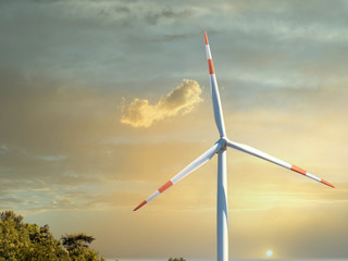 Wind turbine. Renewable energy source.