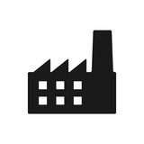 Fototapeta  - factory icon in trendy flat design