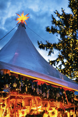 Wall Mural - Night Christmas Market at Gendarmenmarkt at Winter Berlin Germany