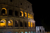 Fototapeta  - Colosseum night view, Rome landmark, Italy