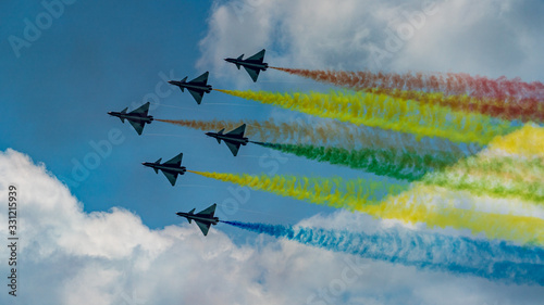 Obraz Dibond Wojskowych myśliwców Air Show