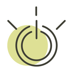 Poster - start button alternative sustainable energy line style icon