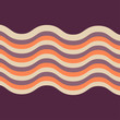 An abstract retro color wavy line background image.
