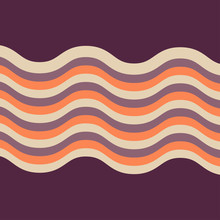 An Abstract Retro Color Wavy Line Background Image.