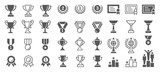 Fototapeta Mapy - Set of Winning Vector Icons