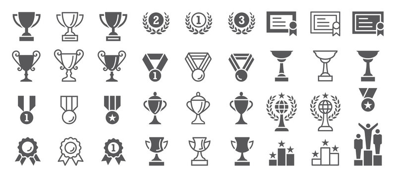 Wall Mural - Set of Winning Vector Icons