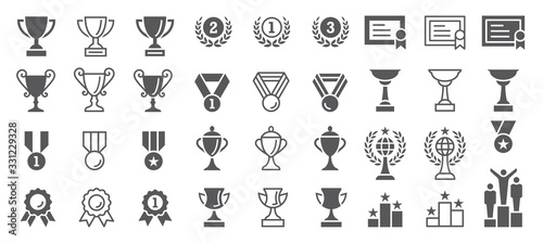 Fotografía Set of Winning Vector Icons