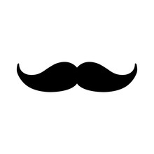 Vector Mustache Icon Background. Masculine, Male, Father Fashion Element On White.