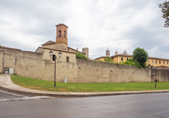 Wall Mural - Città di Castello (Italy) - A charming medieval city with stone buildings, province of Perugia, Umbria region. Here a view of historical center.