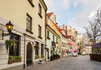 Wall Mural - Livu square at Riga Christmas market