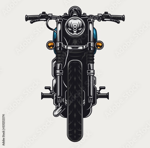 Cuadros en Lienzo Colorful motorcycle front view concept
