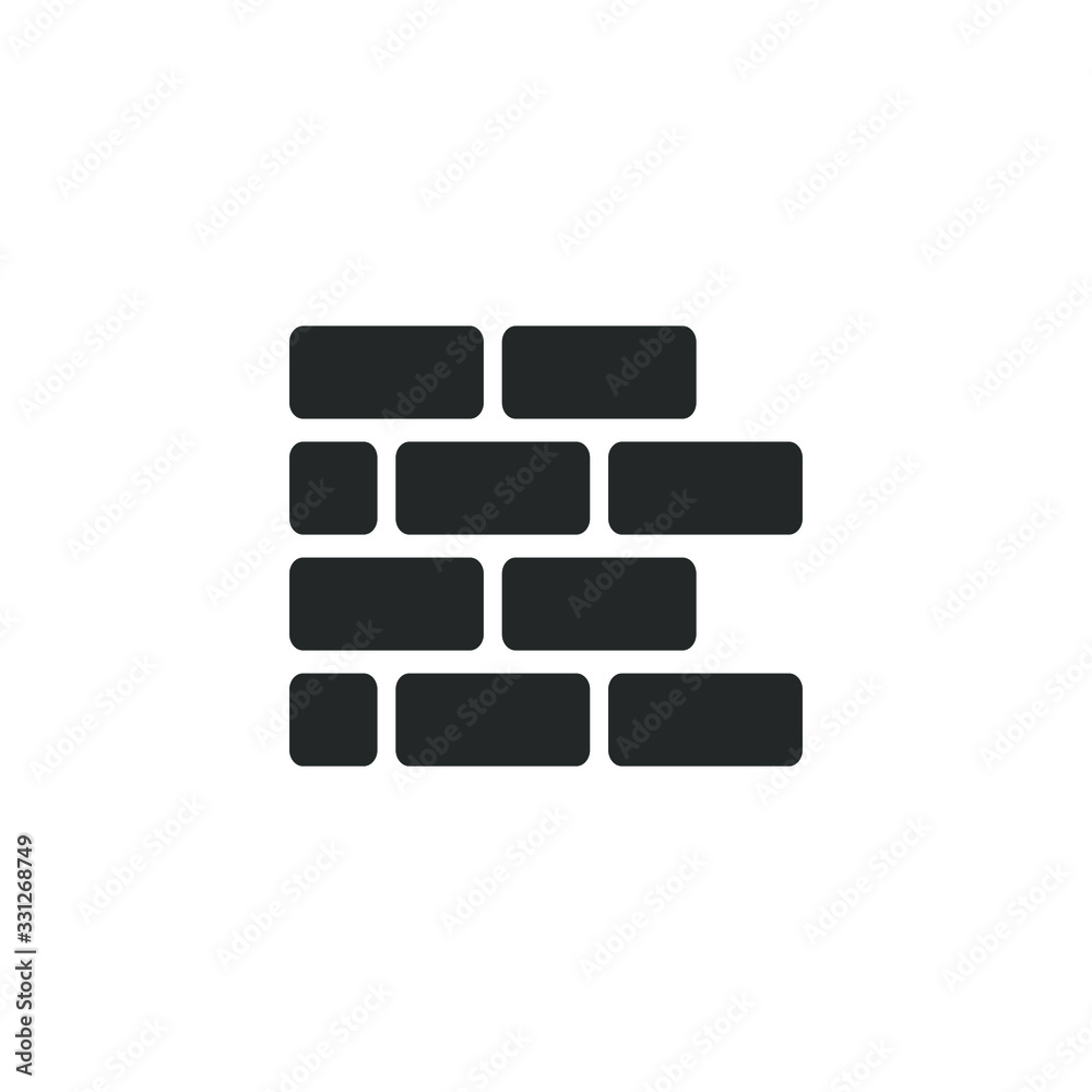 bricks icon template color editable. brick symbol vector sign isolated ...